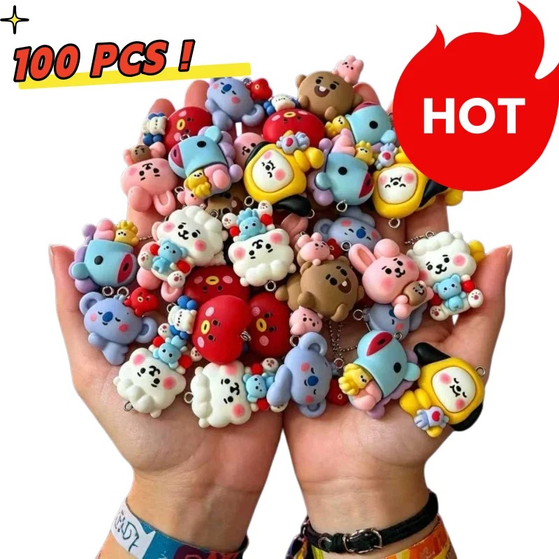 Resin Crafts - 7pcs BT21 수지 만화 참 DIY