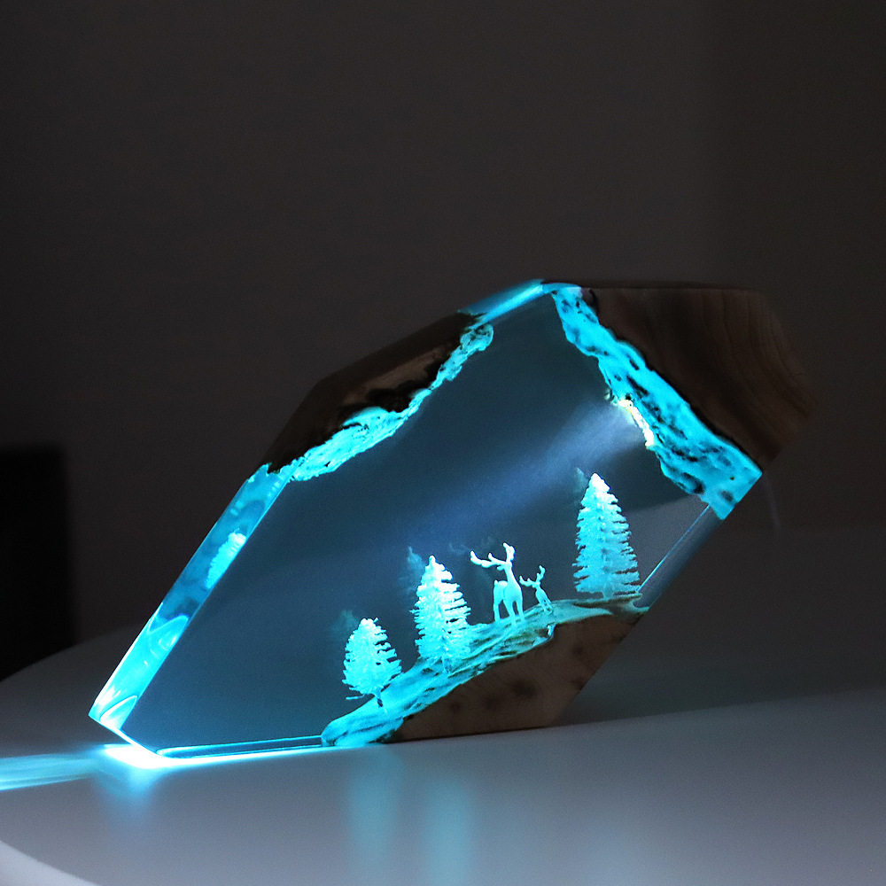 Resin Crafts - 숲의 요정 사슴 데스크탑 아트 개인