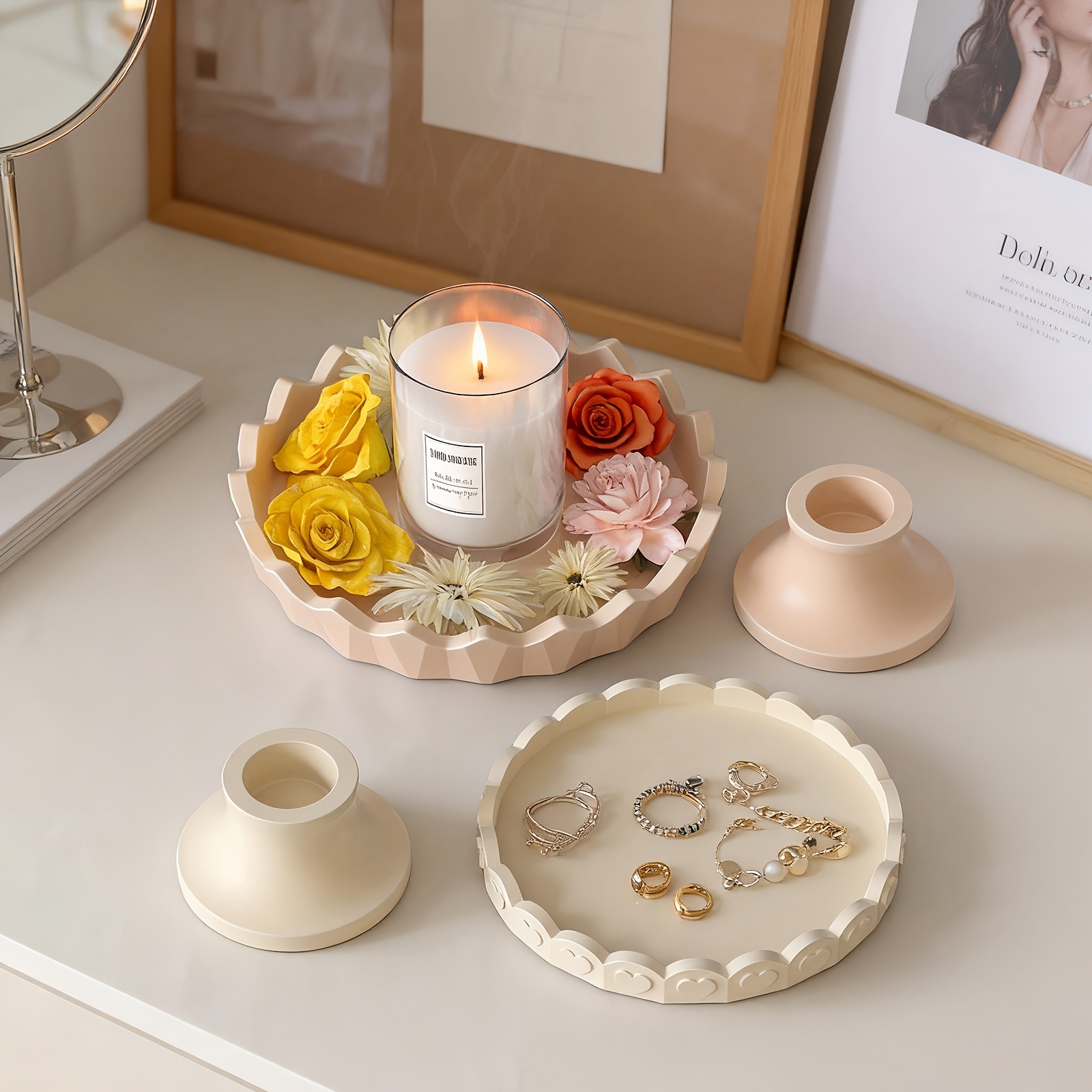 2개 실리콘 트레이 몰드 세트, 석고 및 콘크리트 공예 - Resin Jewelry Kit 리뷰 및 가격