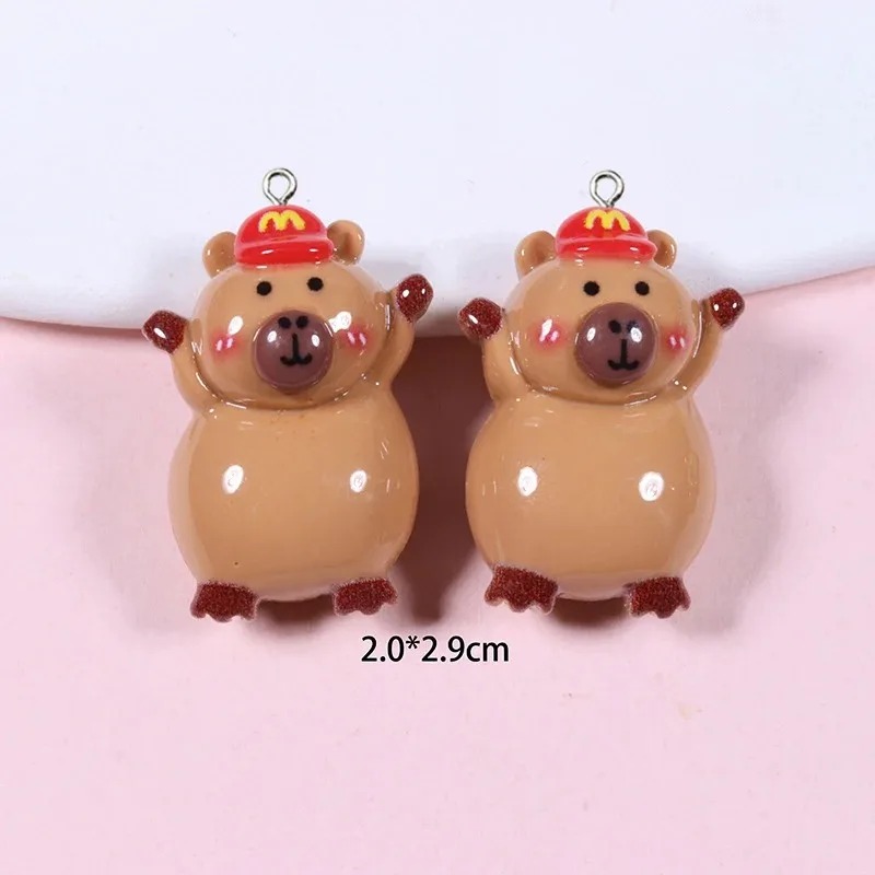10개입 광택 플랫백 카피바라 레진 참 장식품 귀여운  - Resin Craft Supplies 리뷰 및 가격