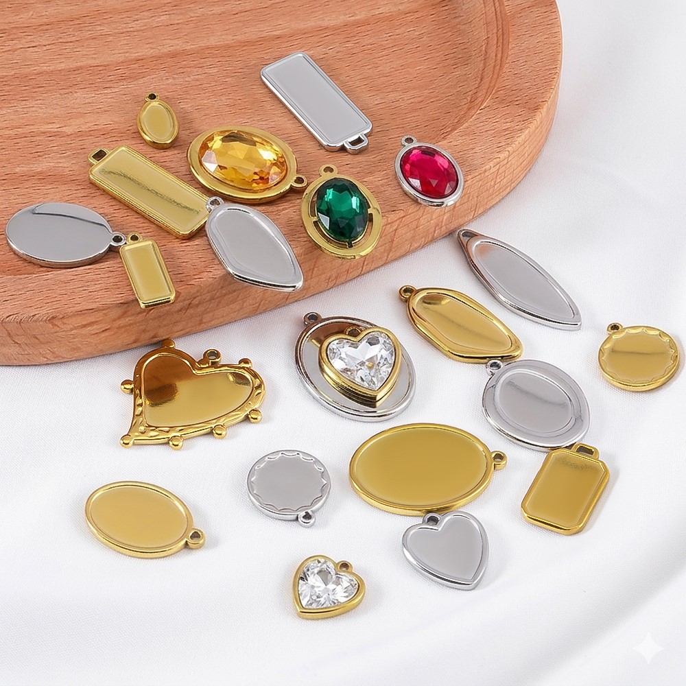 5개 1개 변색없는 스테인리스 불규칙 베젤 참 펜던트  - Resin Craft Supplies 리뷰 및 가격
