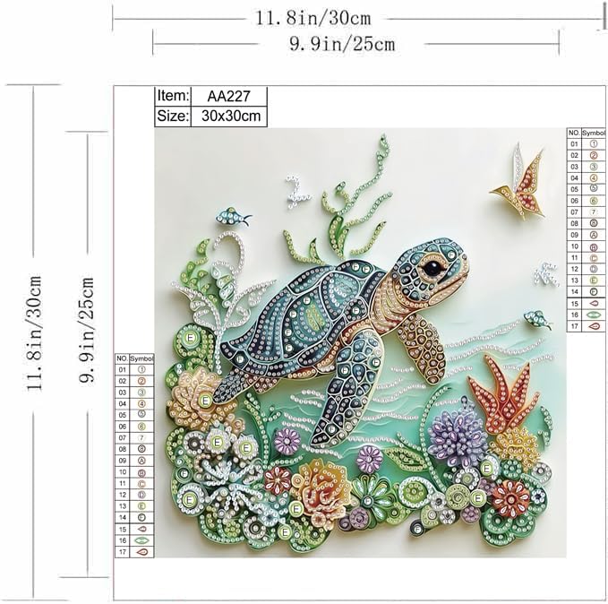 바다거북 동물 다이아몬드 페인팅 키트 (성인 초보자용  - Resin Craft For Beginners 리뷰 및 가격