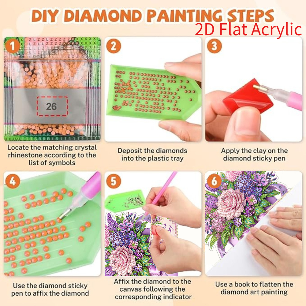 2D 플랫 아크릴, 5D DIY 다이아몬드 페인팅 키트 - Resin Craft For Beginners 리뷰 및 가격