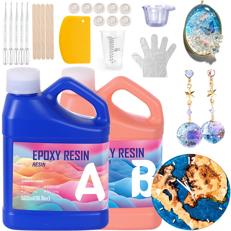 쉽게 혼합되는 에폭시 레진 키트, 크리스탈처럼 투명한  - Resin Jewelry Kit 리뷰 및 가격