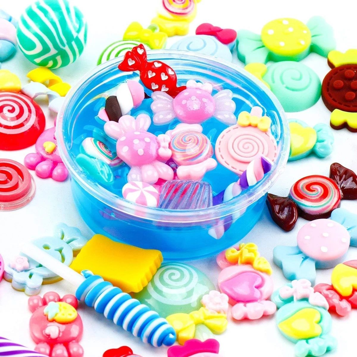 30pcs 무작위 캔디 점액 매력 귀여운 세트 혼합 수 - Resin Craft Supplies 리뷰 및 가격