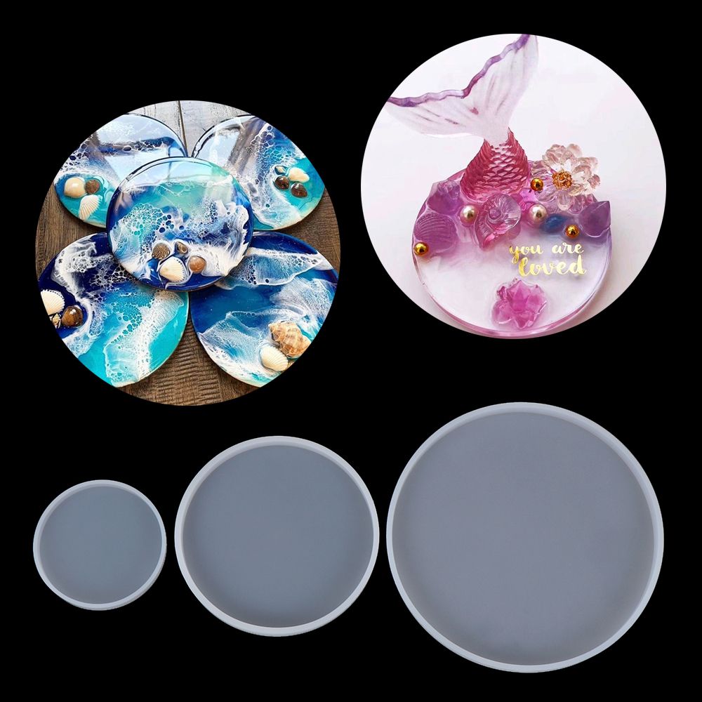 DIY 공예 실리콘 유체 예술 컵 미친 둥근 코스터 금 - Coaster Mold Round 리뷰 및 가격