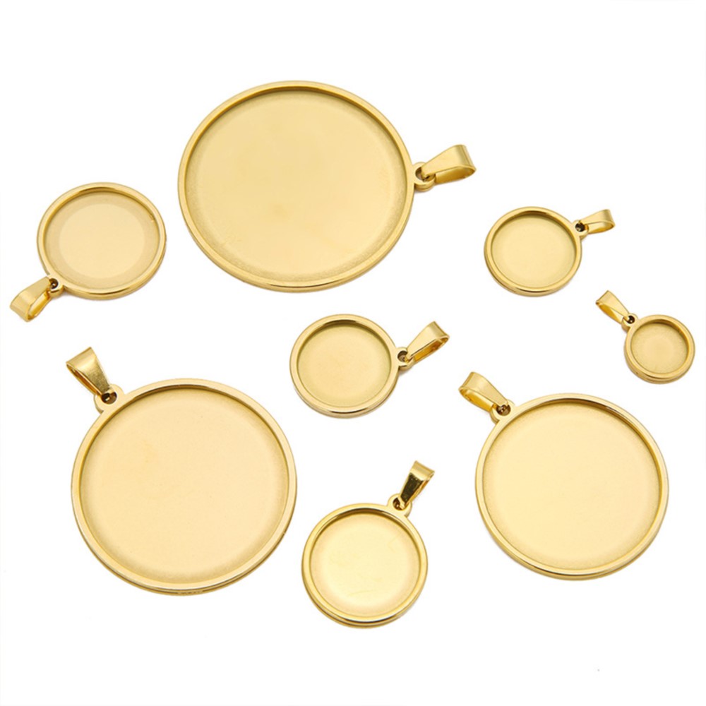 스테인리스 스틸 원형 카보숑 카메오 베이스 설정 빈 트 - Bezels Set Pendant 리뷰 및 가격