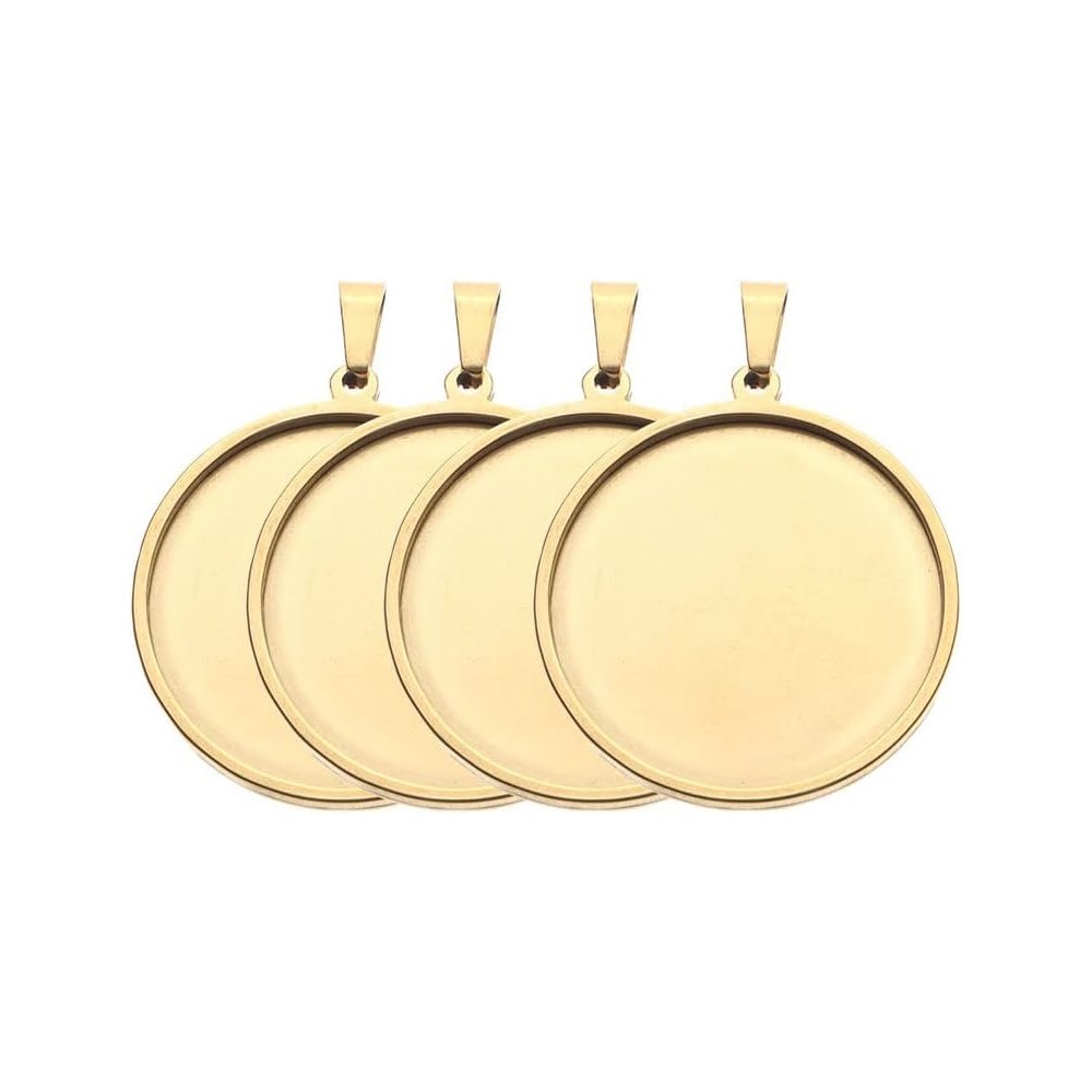 스테인리스 스틸 원형 카보숑 카메오 베이스 설정 빈 트 - Bezels Set Pendant 리뷰 및 가격