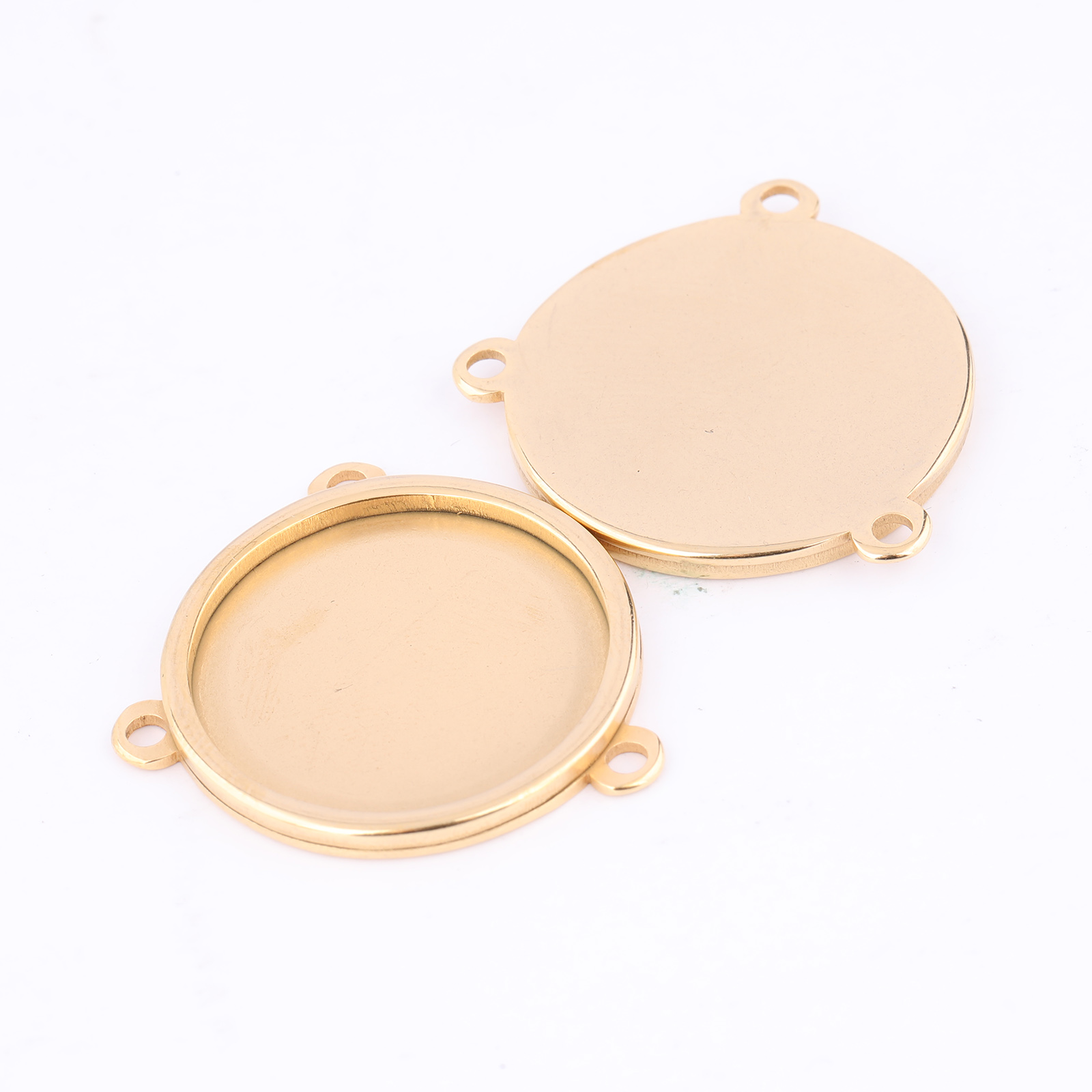 5개 스테인리스 스틸 금도금 16mm 18mm 20mm - Bezels Set Pendant 리뷰 및 가격