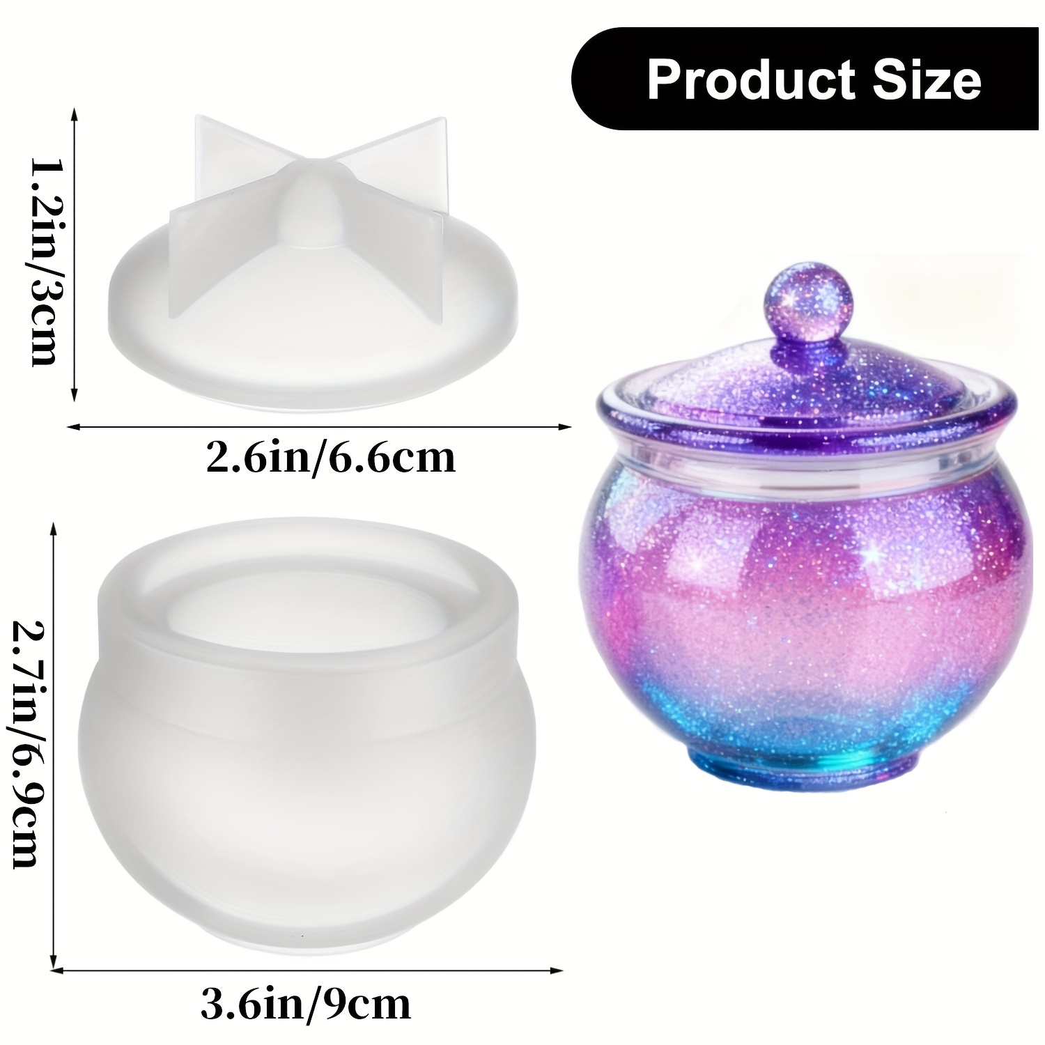 뚜껑이 있는 둥근 수지 캔 몰드 1세트, DIY 보석  - Resin Jewelry Kit 리뷰 및 가격